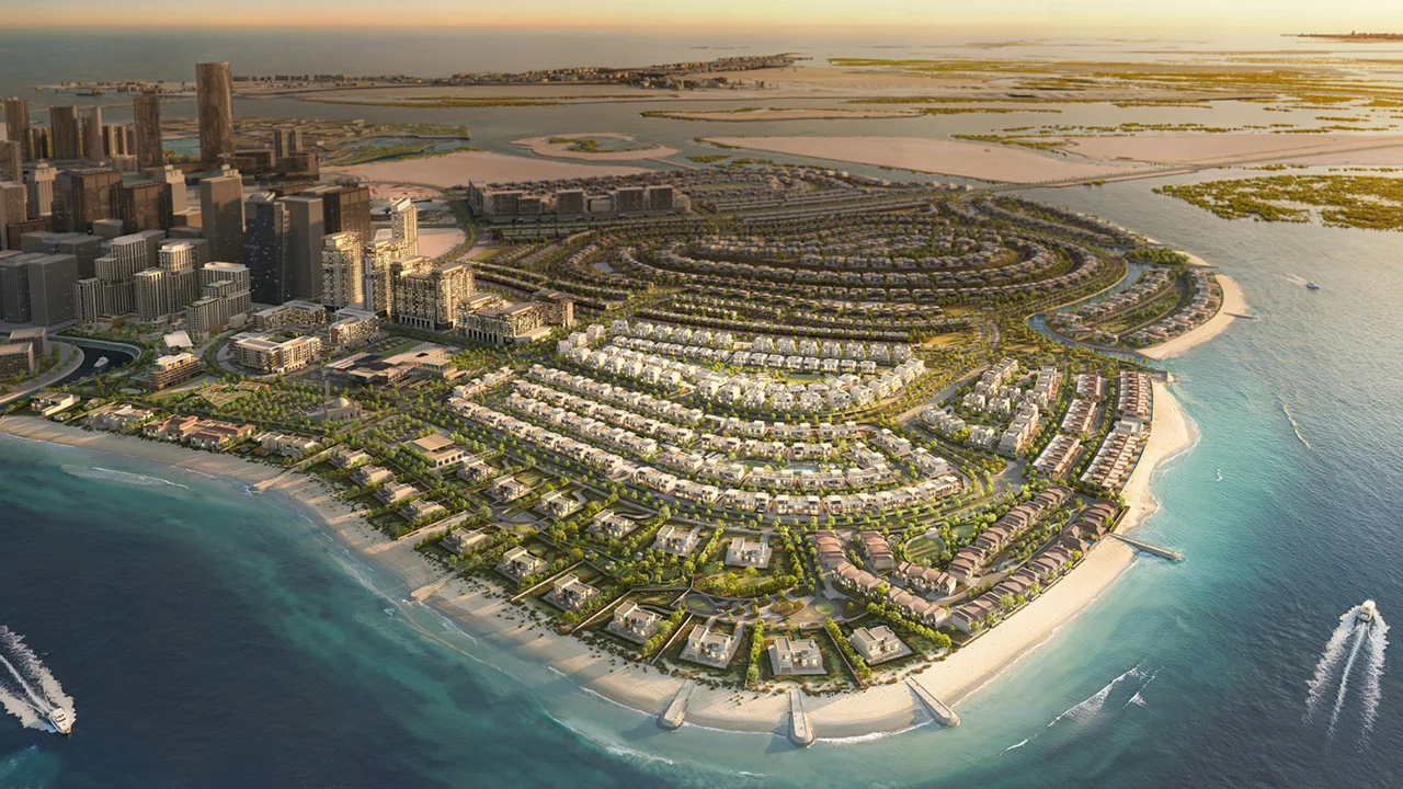 Aerial marketing rendering of the Maysan development on Reem Island