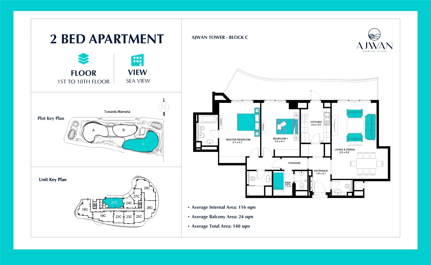 Ajwan Towers: published floor plan 9