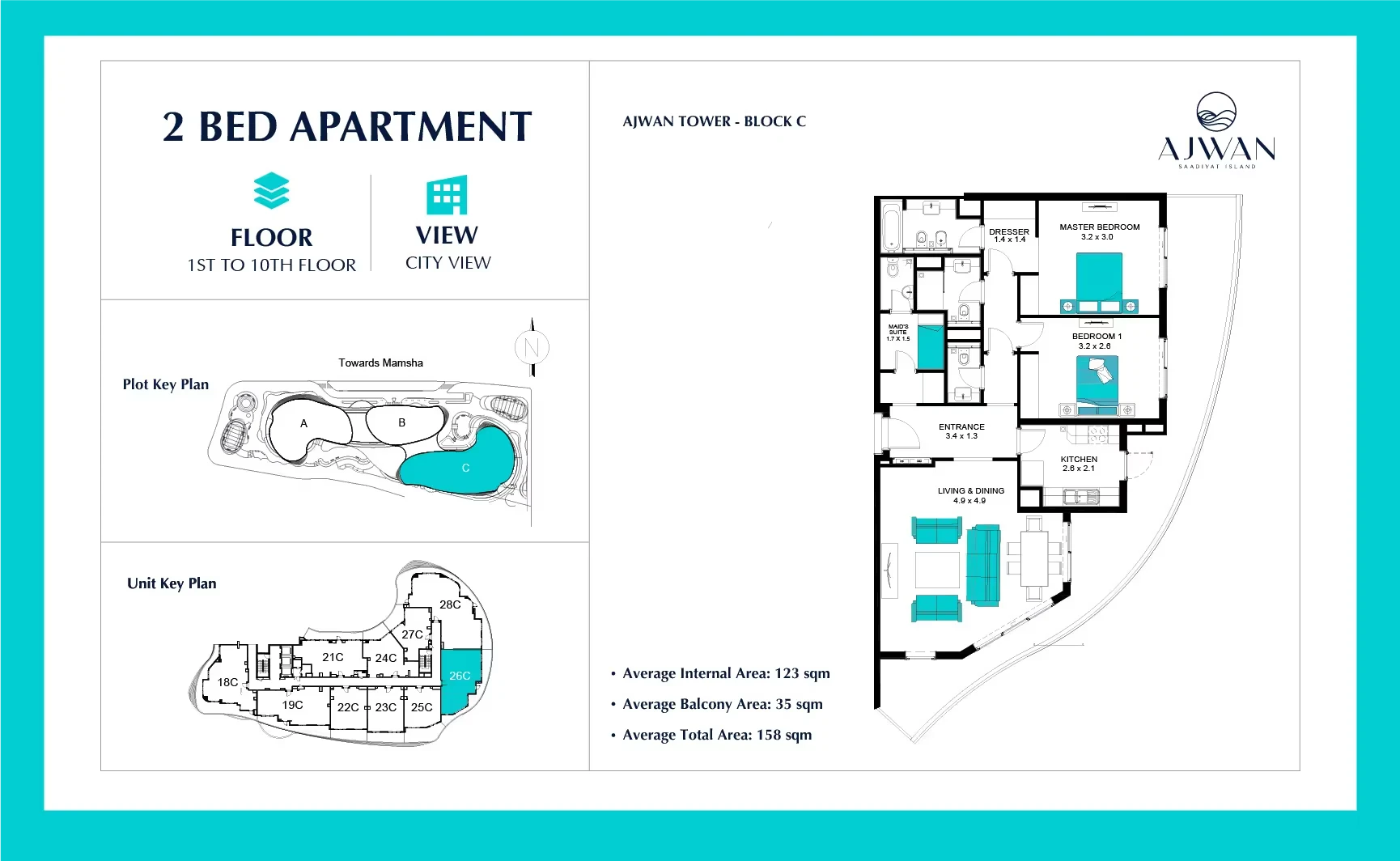 Ajwan Towers: published floor plan 10