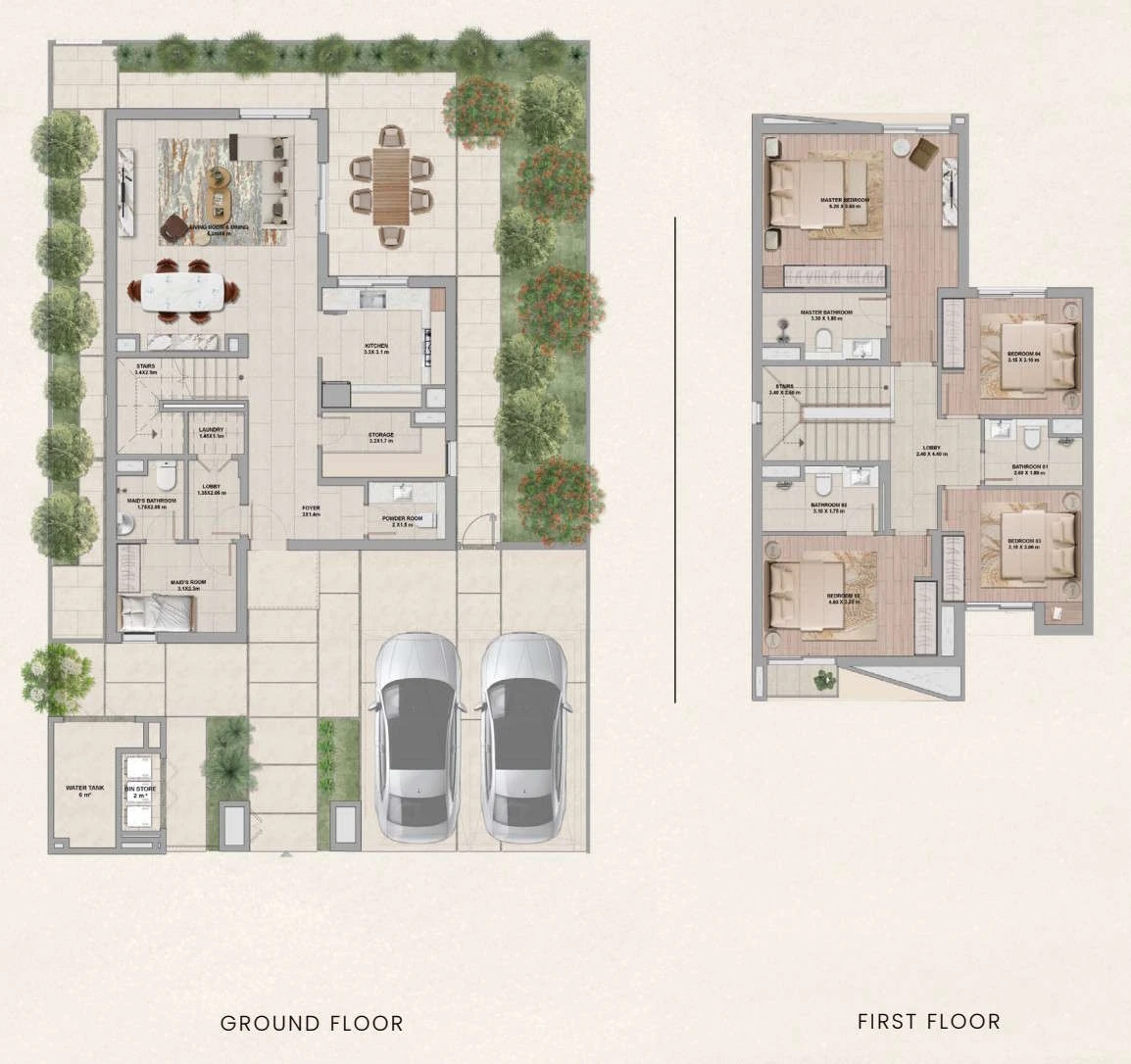 Al Ghadeer Parks: Four bedroom villa example