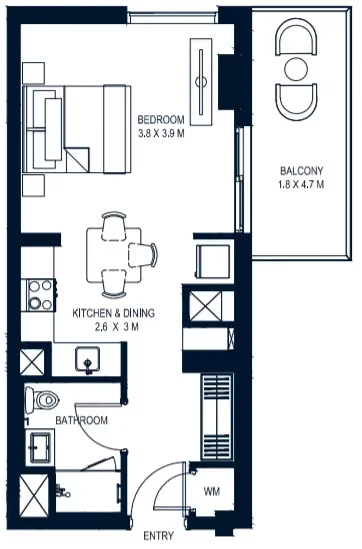 Water's Edge: Building 8: published floor plan 1