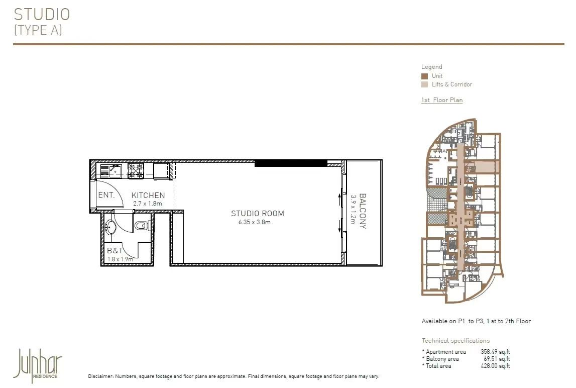 Julphar Residence: published floor plan 1