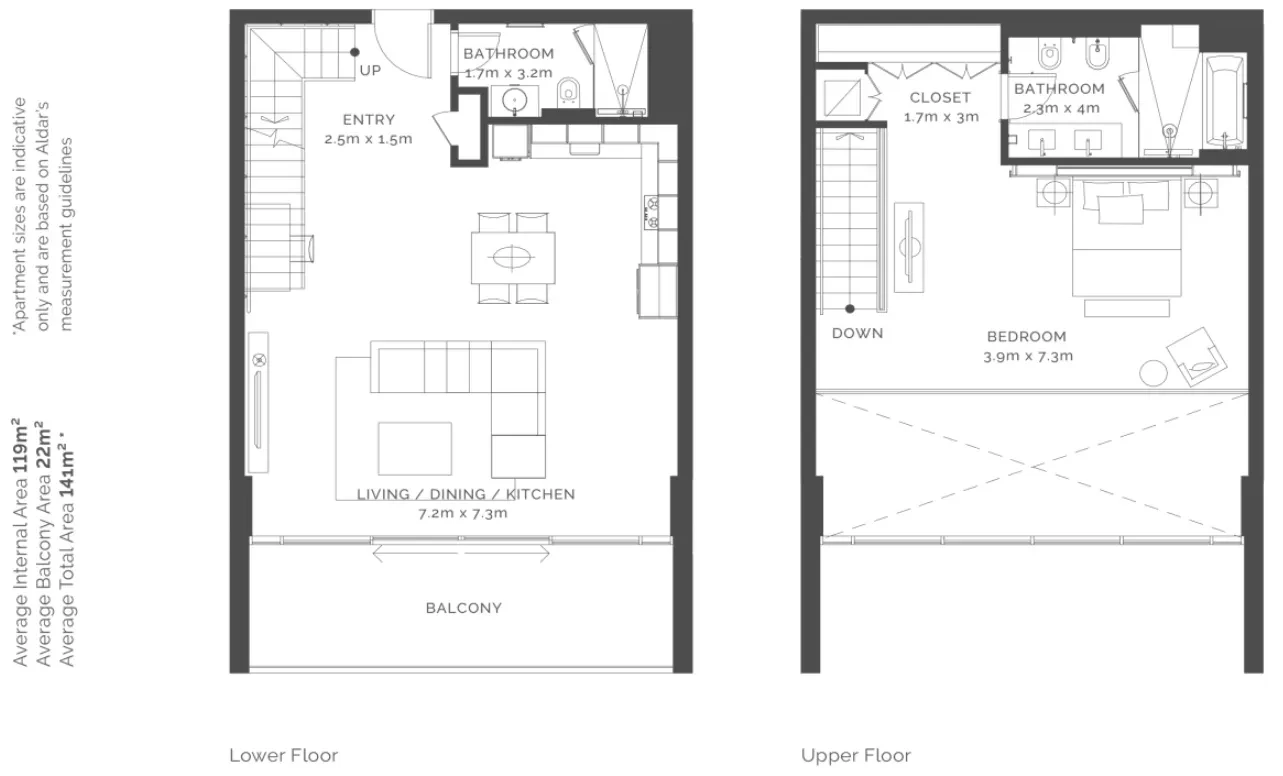 Mamsha Al Saadiyat: published floor plan 1