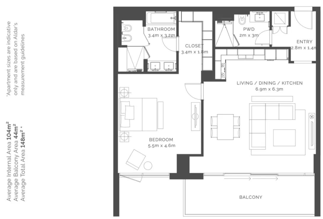 Mamsha Al Saadiyat: published floor plan 2