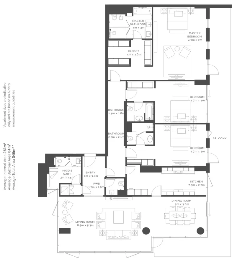 Mamsha Al Saadiyat: published floor plan 4
