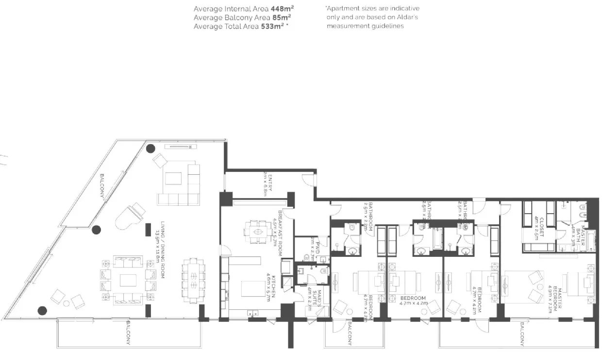 Mamsha Al Saadiyat: published floor plan 5