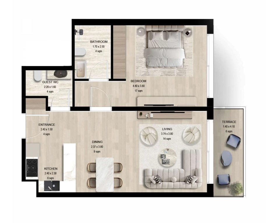 Manchester City Yas Residences: published floor plan 1