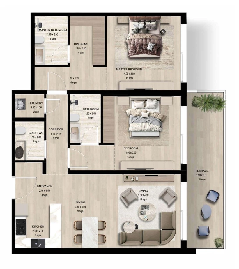 Manchester City Yas Residences: published floor plan 2