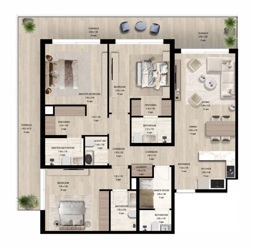 Manchester City Yas Residences: published floor plan 3