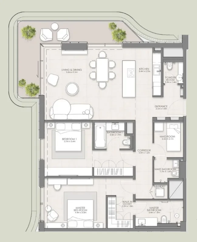 Muheira: published floor plan 2