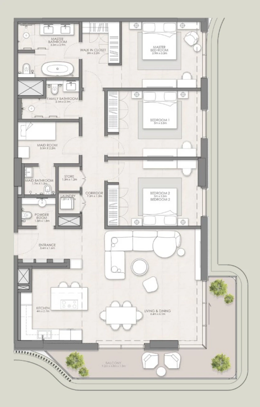 Muheira: published floor plan 3