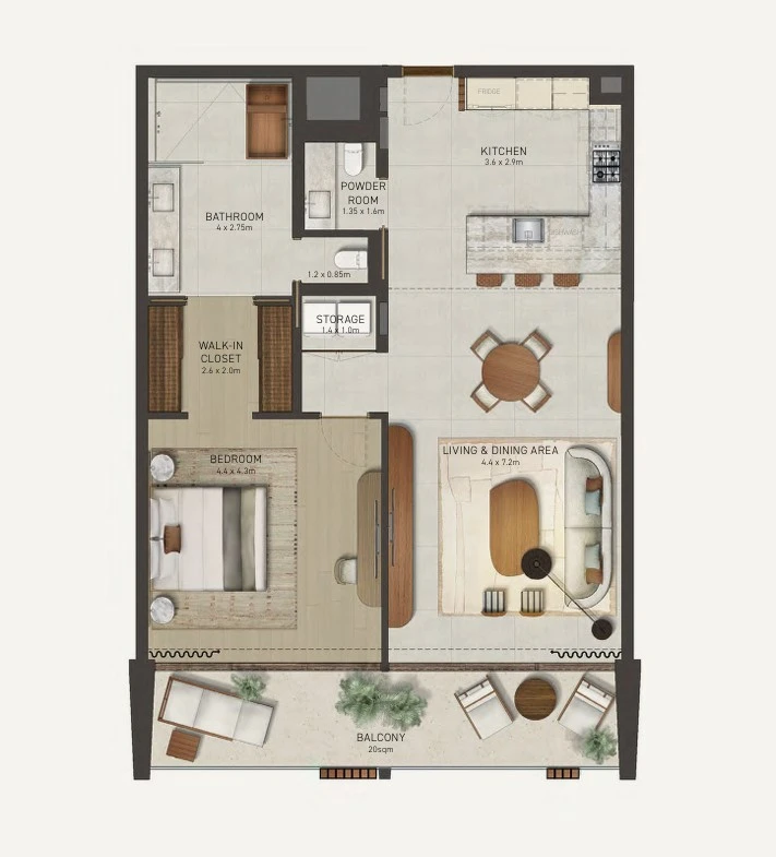 Nobu Residences Abu Dhabi: published floor plan 1