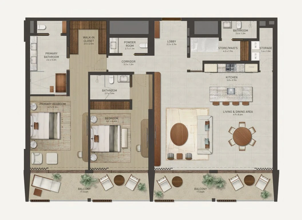 Nobu Residences Abu Dhabi: published floor plan 2
