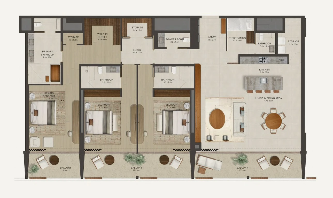 Nobu Residences Abu Dhabi: published floor plan 3