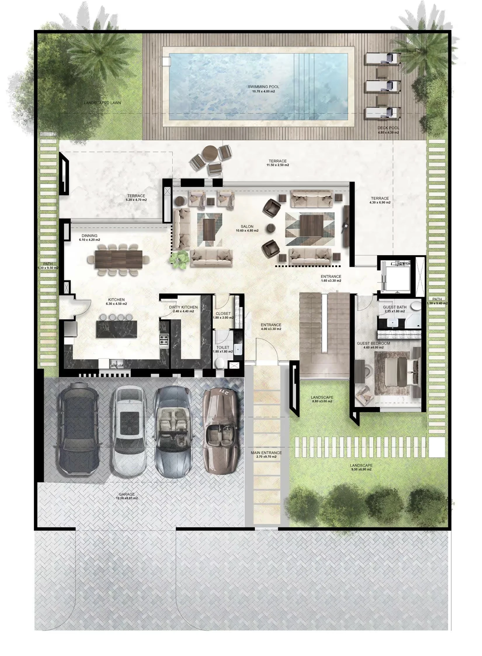 Ohana Yas Villas: published floor plan 1