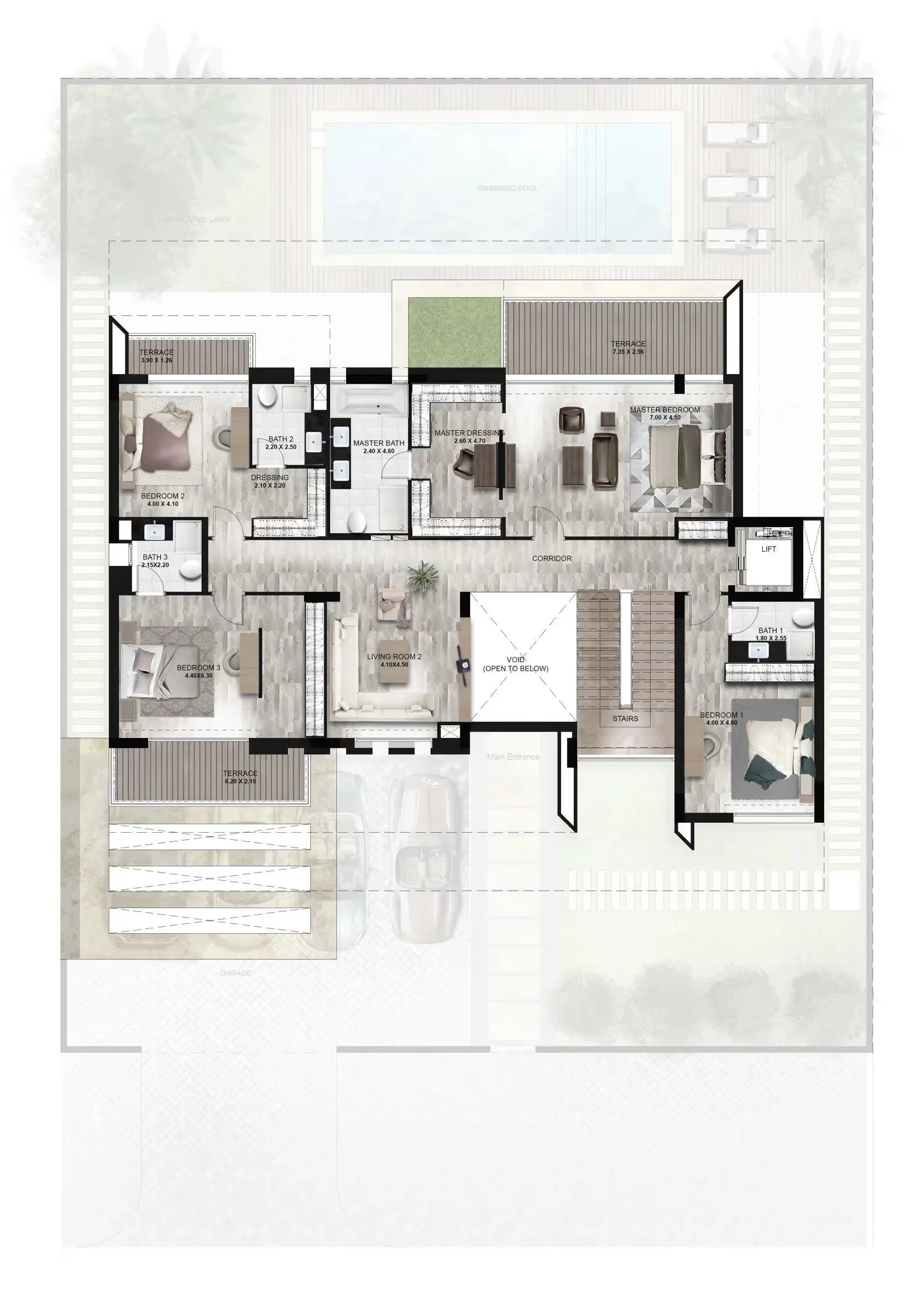 Ohana Yas Villas: published floor plan 2