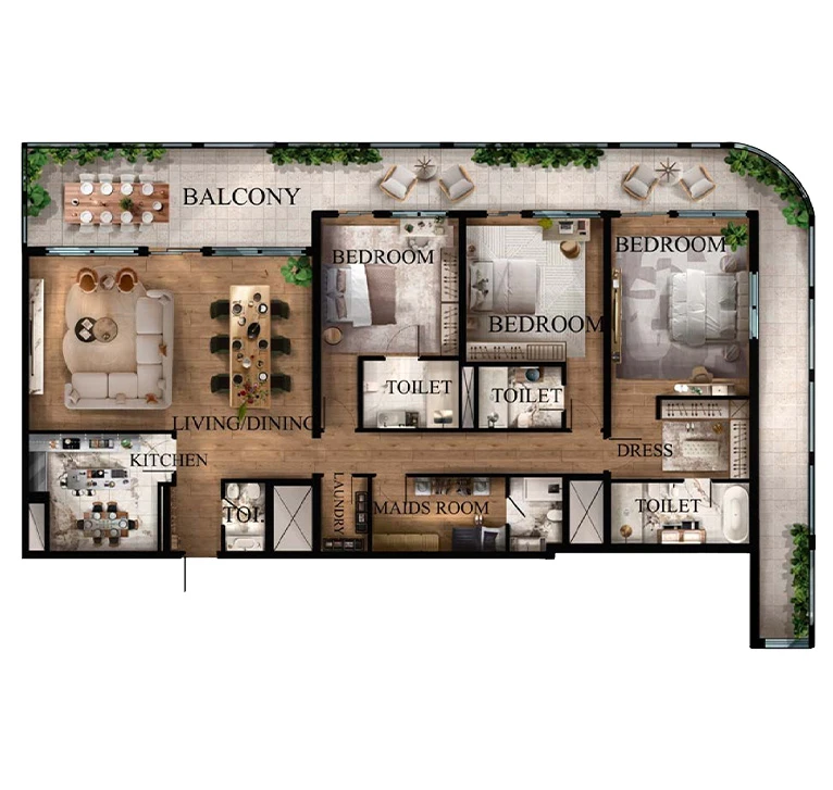 Radiant Garden: published floor plan 4