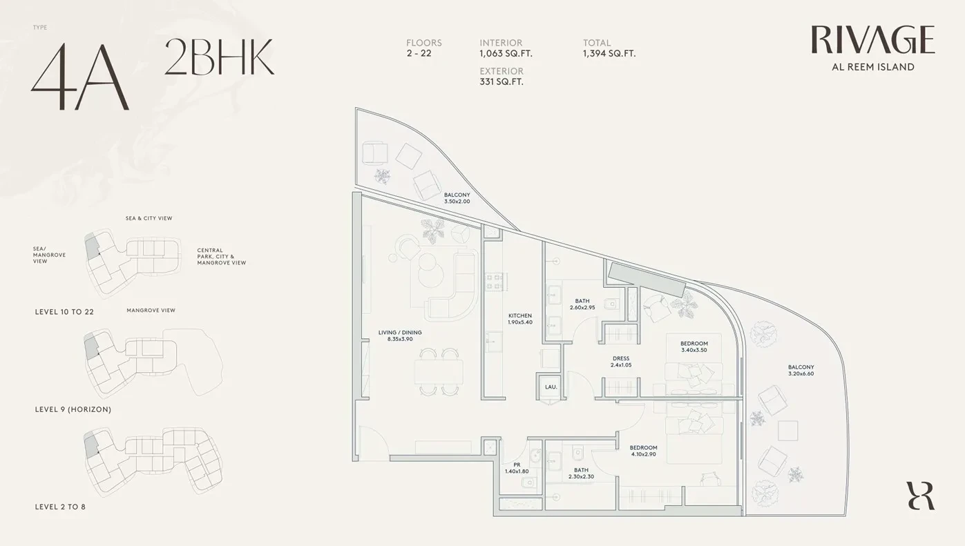 Rivage: published floor plan 2