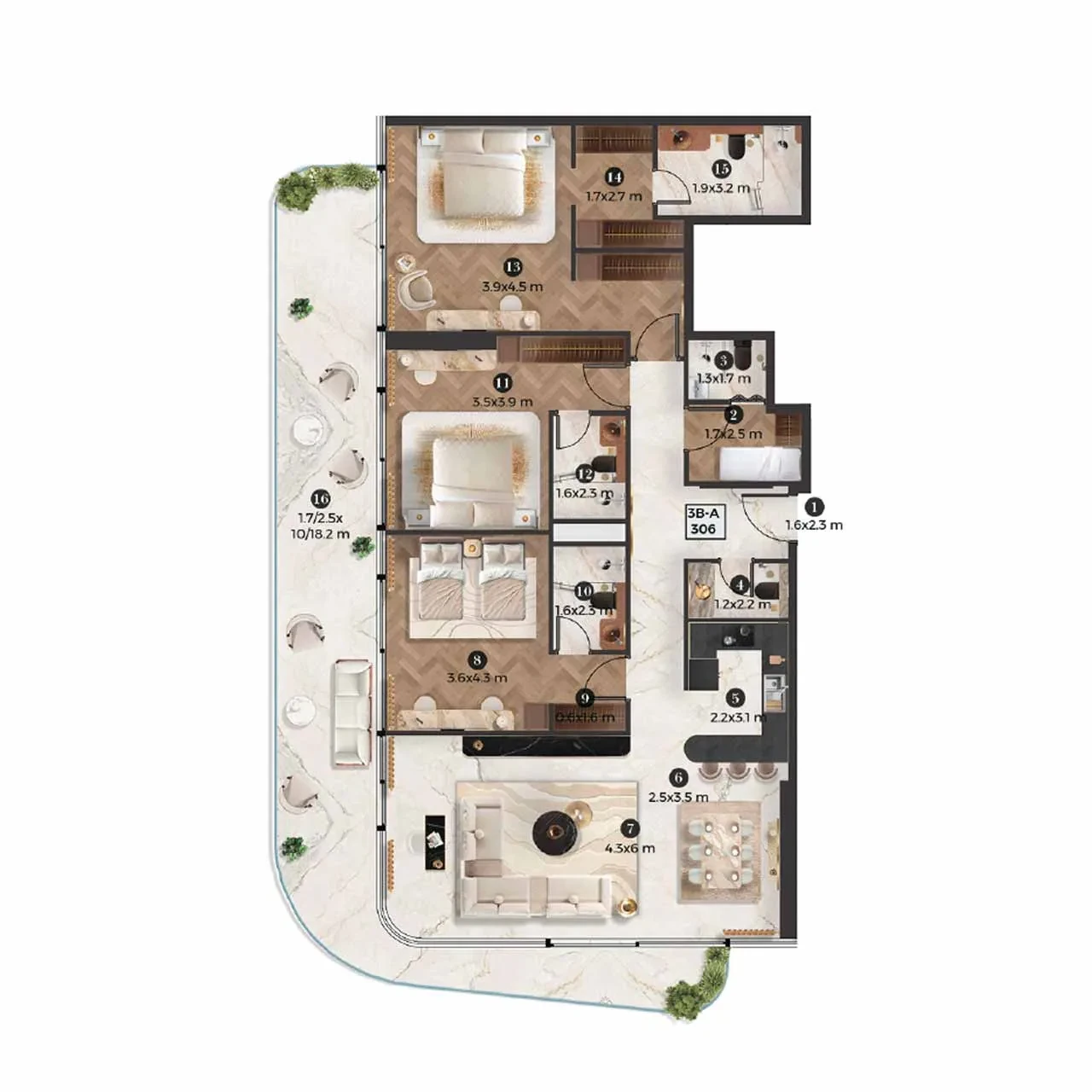 STELLAR by ELIE SAAB: published floor plan 3