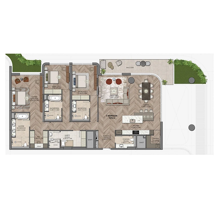 Waldorf Astoria Residences Yas: published floor plan 3