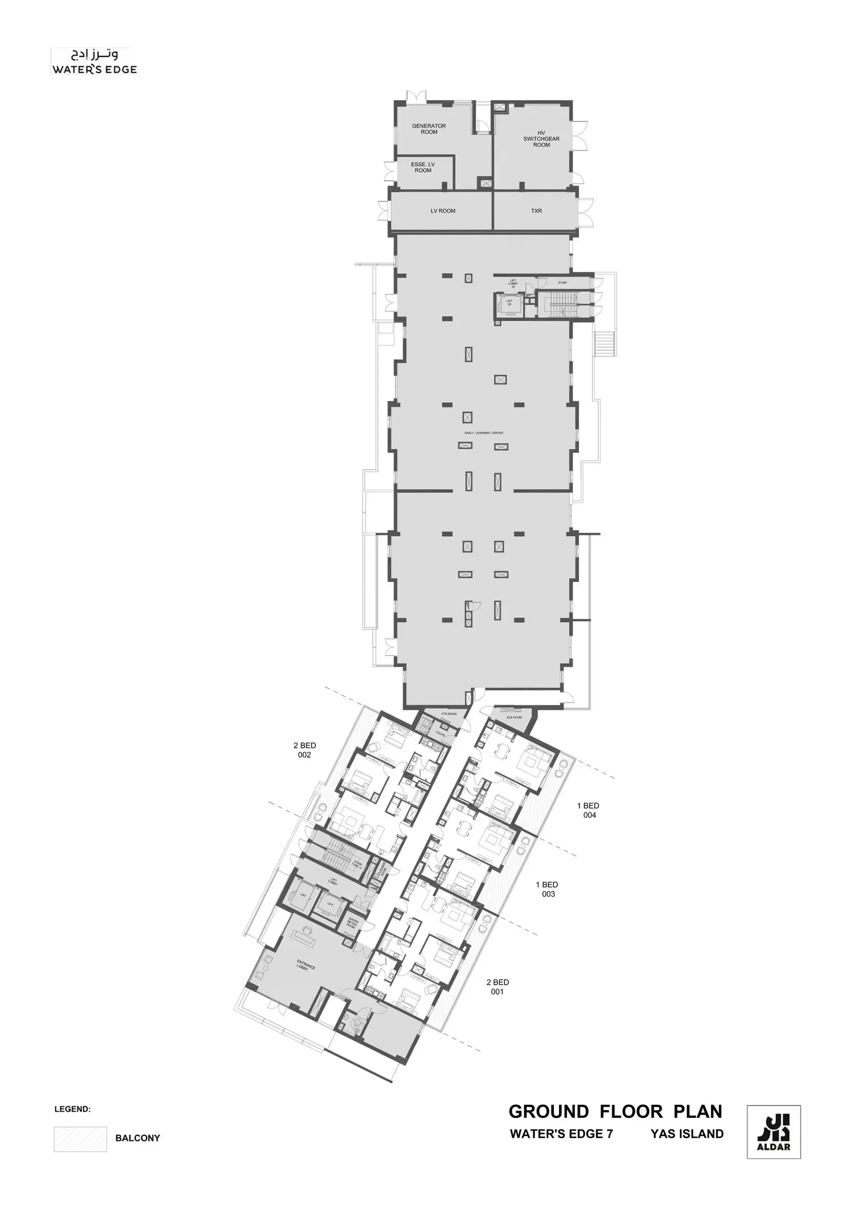 Water's Edge: published floor plan 1