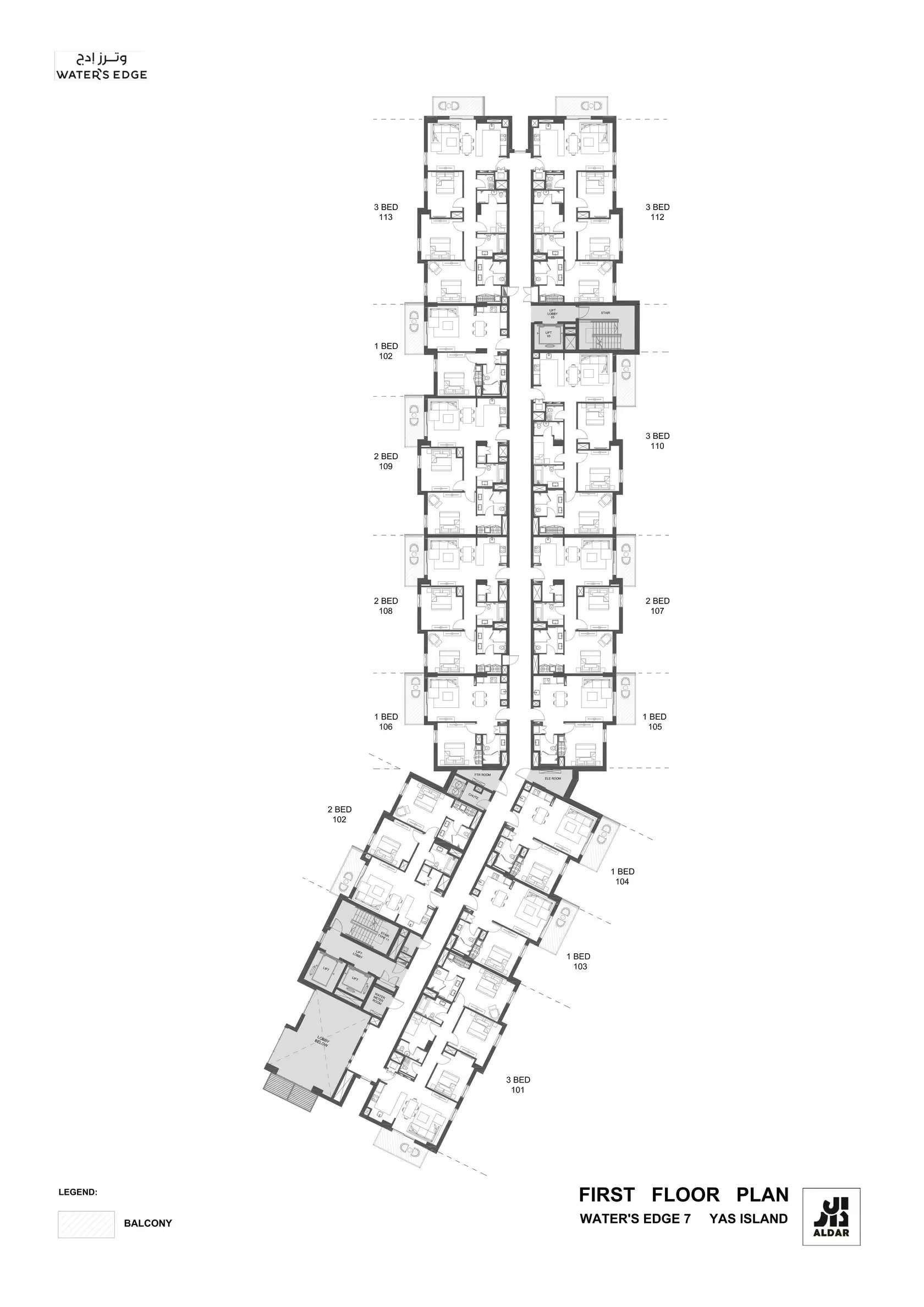 Water's Edge: published floor plan 2