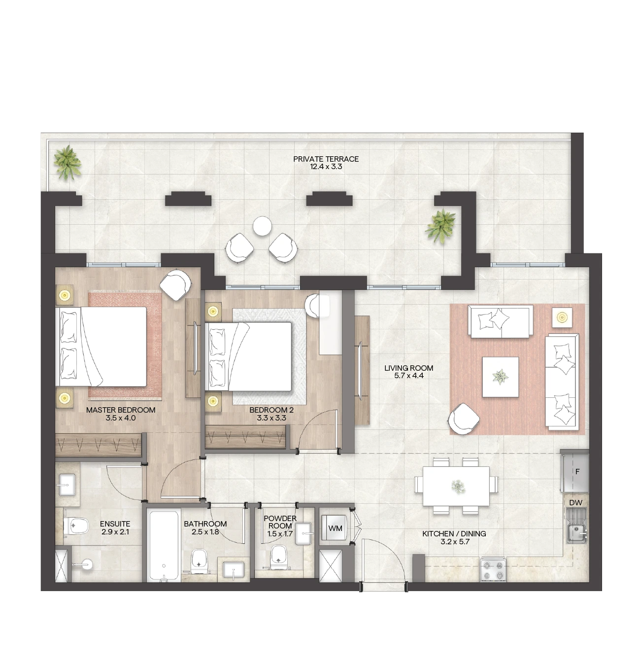 Granada II at Bloom Living: 2 bedroom apartment, Type A2